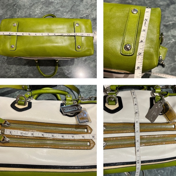 Coach Madison Sabrina Spectator Large Leather Shopper Satchel Hobo NWT Parchment - Picture 9 of 16